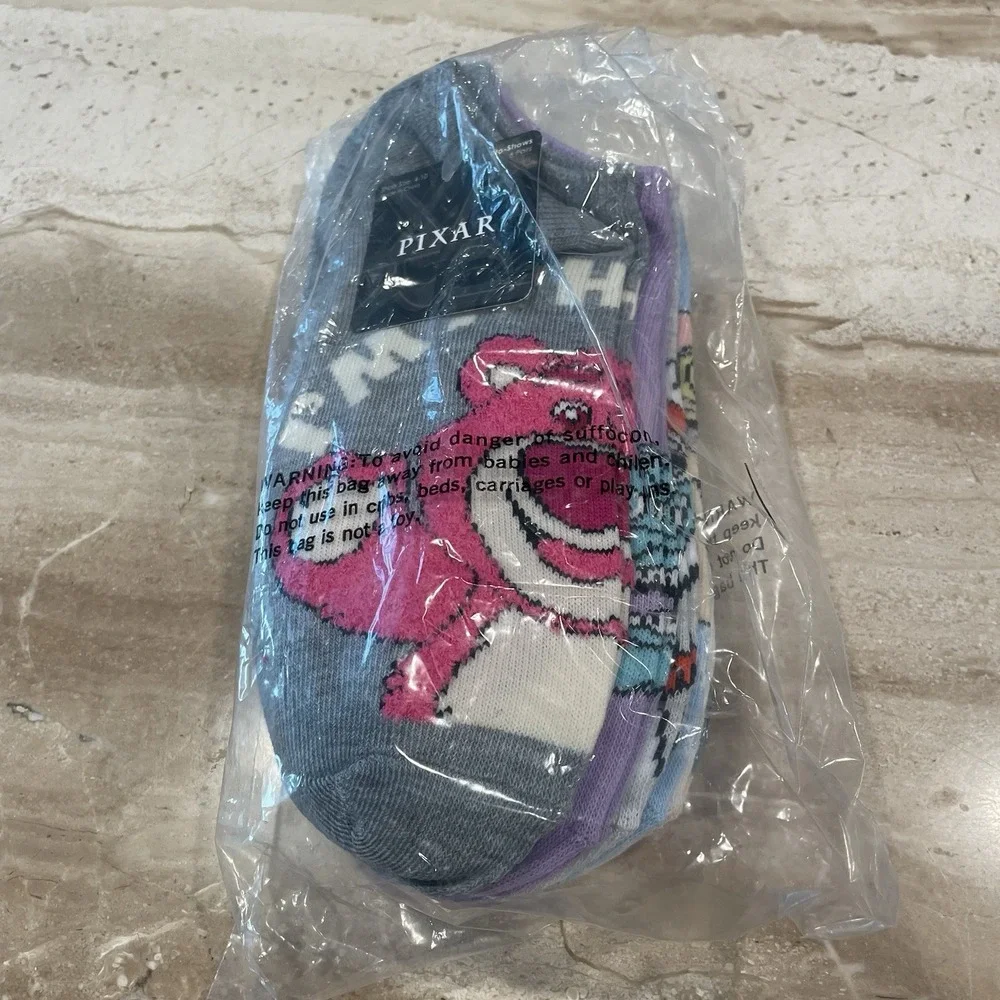 6 PAIR! Nonslip NO SHOW Liner Sock Heel Disney Pixar SULLY Minion TOY STORY More